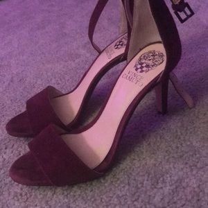 Burgundy Vince Camuto Strappy Heels
